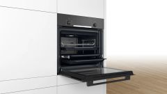 BOSCH HIF534EB0T BUHAR DESTEKLİ SİYAH CAM ANKASTRE FIRIN